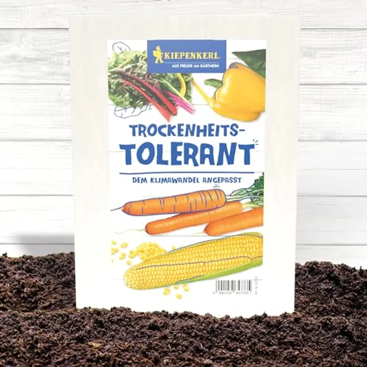 Kiepenkerl Gemüsesamen-Set Trockenheitstolerante Sorten für Klimawandel, inkl. Mangold Bright Lights, Blockpaprika Yellow California Wonder, Zuckermais Sprinter, F1 und Möhre Adelaide, F1 – Bild 5