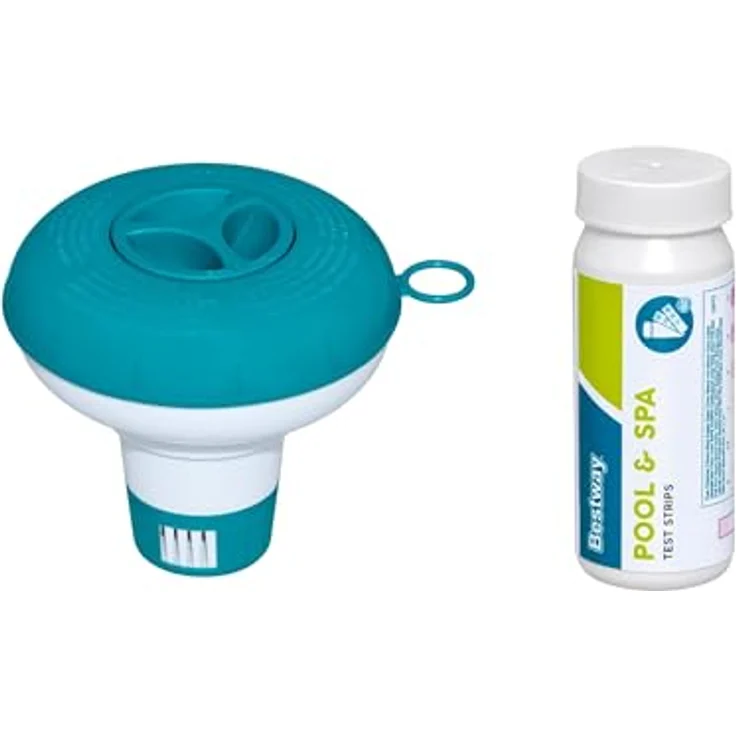 Bestway Flowclear Dosierschwimmer Testkit, 12,5 cm Ø für einfache Chemieüberprüfung und kristallklares Poolwasser – Bild 1