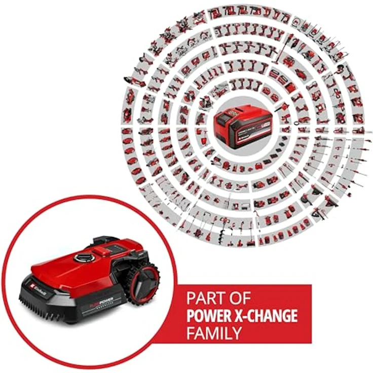Einhell Freelexo 500, 18V Mähroboter für Rasenflächen bis 500 m², Schnittbreite 18 cm, induktionsgestützte Navigation, inklusive Begrenzungskabel und Bluetooth/WLAN Steuerung – Bild 2