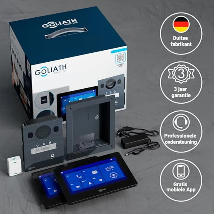 Goliath Intercom Goliath Basic Line 2-Draht Video-Türsprechanlage, FullHD, App-Anbindung, Schwarz/Anthrazit, erweiterbar bis 64 GB – Bild 5