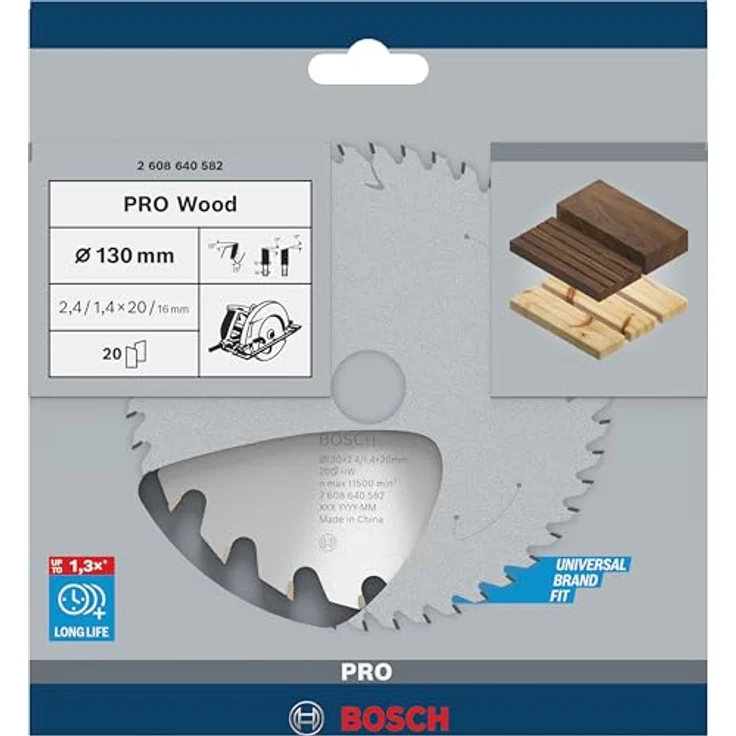 Bosch Professional Kreissägeblatt Optiline Wood (für Holz, 130 x 20 x 2,4 mm, 20 Zähne, Zubehör Kreissäge) – Bild 2