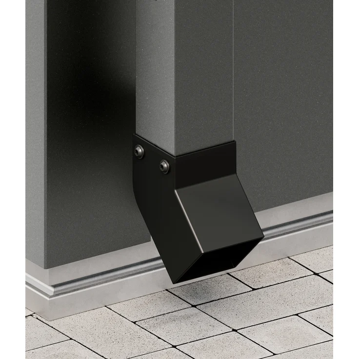 Hörmann Regenfallrohr Set für "Juno" Gerätehäuser, graualuminium, witterungsbeständig, 14 x 5,5 cm