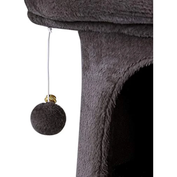lionto Kratzbaum Kletterbaum Katzenkratzbaum Katzenbaum Höhe 60 cm, dunkelgrau – Bild 4