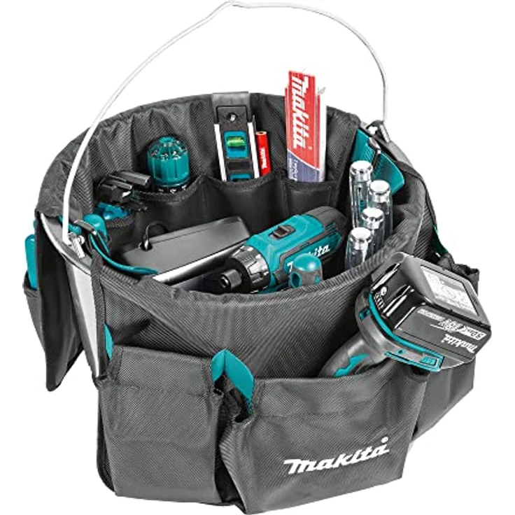 Makita E-15497 Eimertasche, strapazierfähiges Polyester, viele Innen- und Außenfächer, 470 x 320 mm (LxH) – Bild 2