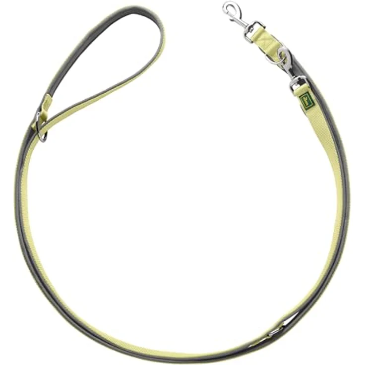 HUNTER Verstellbare Führleine NEOPREN, Matcha-grau, strapazierfähiges Nylon, 3-fache Verstellmöglichkeit, weiche Neoprenpolsterung, für Alltag und Training, Größe: 20-200 – Bild 1