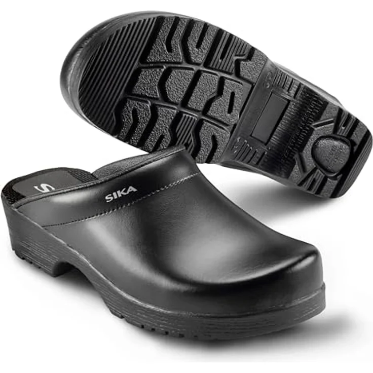 Sika Flexika offener Clog, atmungsaktives Permair® Leder, wasserabweisend, schwarz, Größe 41 – Bild 1