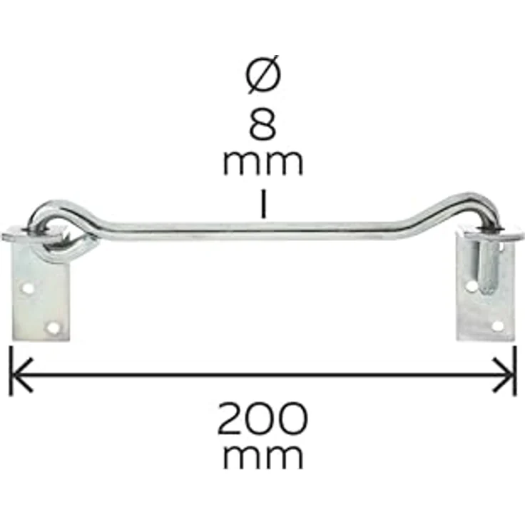 GAH Alberts STURMHAKEN-VZ- Sturmhaken - Torbefestigung 209209 Stark 8x200 – Bild 3