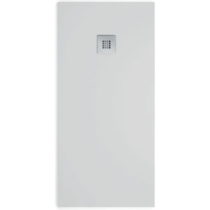 Stano Mineralguss-Duschwanne Madison Extra Flach 70x200cm in Grau mit rutschfester Oberfläche und Edelstahl Ablaufgitter