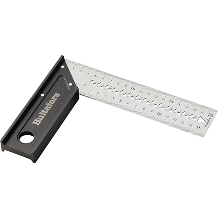 Hultafors Winkel Pro 205mm x 45mm, Aluminium mit Toleranz von ±0,03°, 45°/90°/135°, Anreißfunktion & Mittellinie, Messfunktion für Längen & Winkel, Made in EU, Modell 260303 – Bild 1