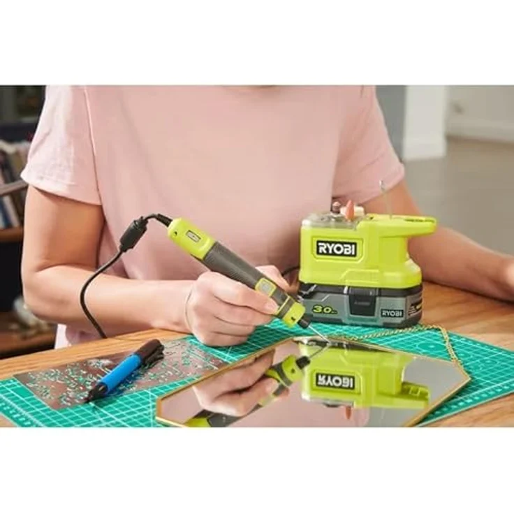 Ryobi ONE+ Akku-Rotationswerkzeug RRT18-0, 18Volt Geradschleifer, grün-schwarz – Bild 5
