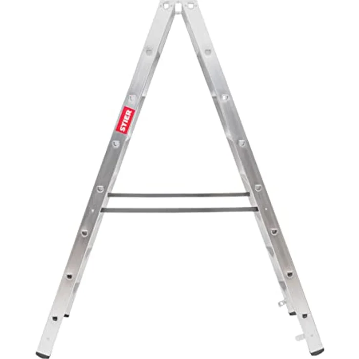 STIER Stufen Stehleiter Premium 2x8 Stufen beidseitig begehbar – Bild 7