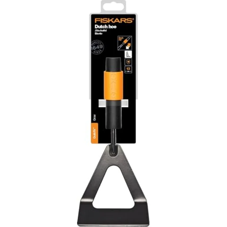 Fiskars Jätschuffel (Dutch Hoe), Gerätekopf, Breite: 12,5 cm, Borstahl-Kopf, Schwarz-Orange, QuikFit, 1000676 – Bild 7