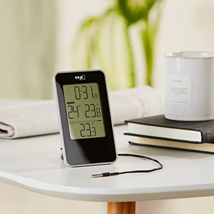 TFA 30.5048.01 Digitales Thermo-Hygrometer ohne Batterie schwarz, FE-TFA – Bild 2