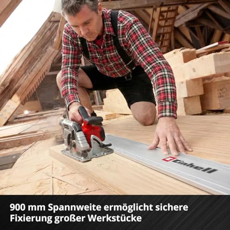 Einhell Universal-Sägeschiene, Führungsschiene mit hoher Spannkraft und Schnellspannmechanismus, Aluminiumprofil – Bild 4