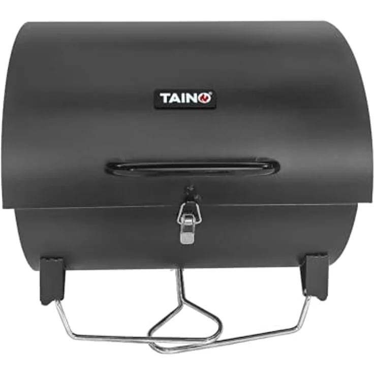 TAINO CHAROX Holzkohlegrill, tragbarer kompakter Tischgrill für Balkon und Camping, 37x34,5 cm Grillfläche, schwarz – Bild 6