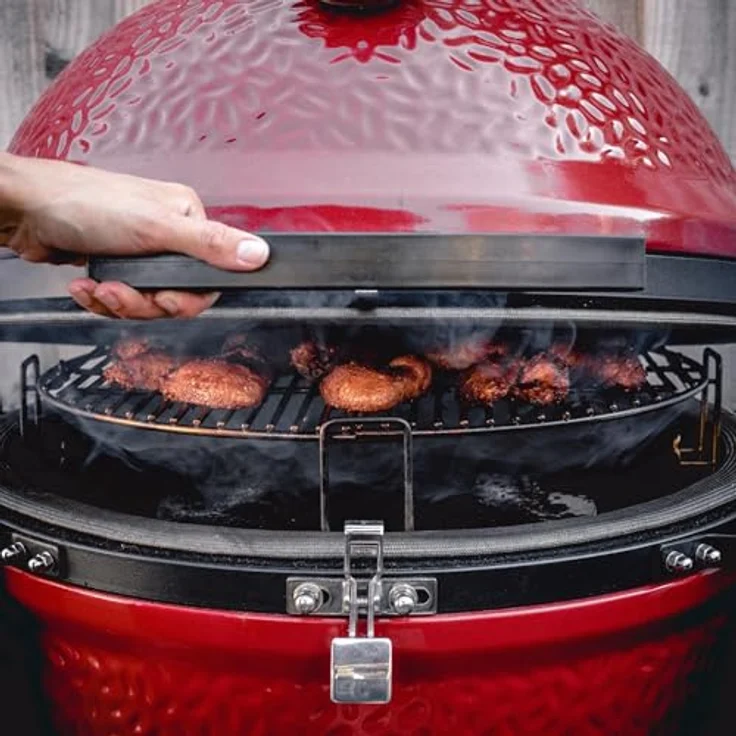 Kamado Joe® SloRoller für Big Joe Schwarz, innovativer Fleischhalter mit patentierter Harvard-Technik für optimale Rauchentwicklung und Temperaturkontrolle. – Bild 5