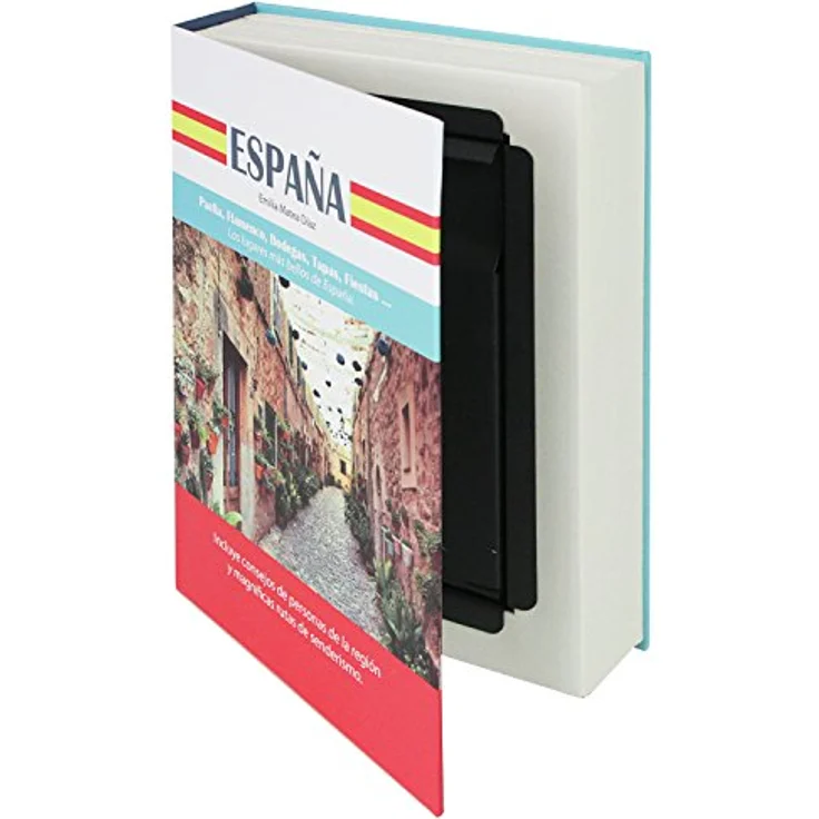 HMF 80945 Buchtresor, getarnte Geldkassette, echte Papierseiten, Spanien, 23 x 15 x 4 cm, Beschriftung in Spanisch – Bild 1