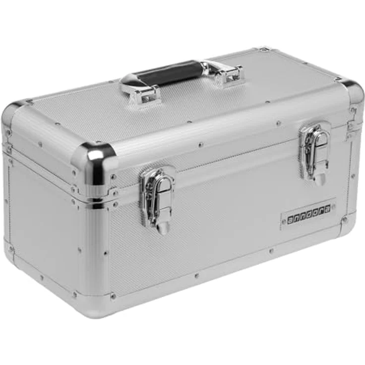 anndora Werkzeugkoffer Transportbox 13 L Werkzeugkasten Werkzeugbox - silber – Bild 2
