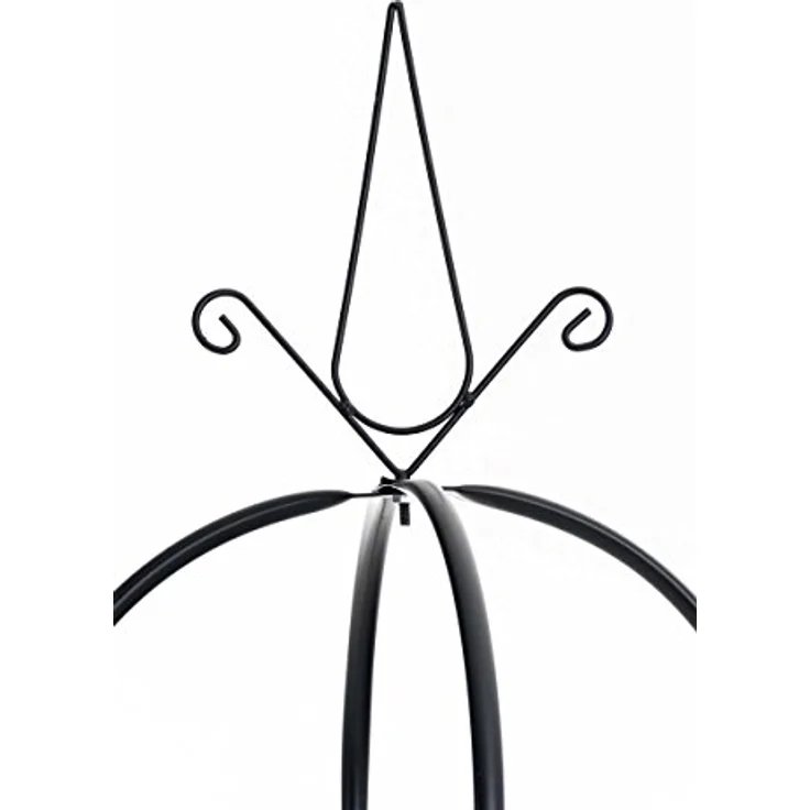 CLP Rosensäule Romantika V2 aus Metall | Witterungsbeständige freistehende Ranksäule | Durchmesser: 38 cm | Höhe: 190 cm, Farbe:schwarz, Größe:2er Set – Bild 3