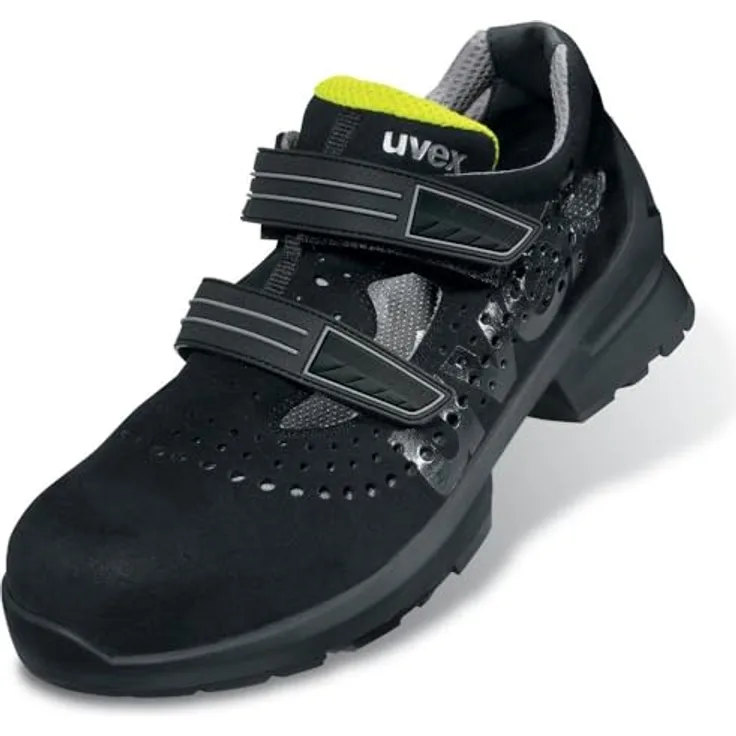 Uvex Sports uvex 1 Sandalen S1 65609, Sicherheitsschuhe in schwarz-gelb, Weite 12, Größe 45