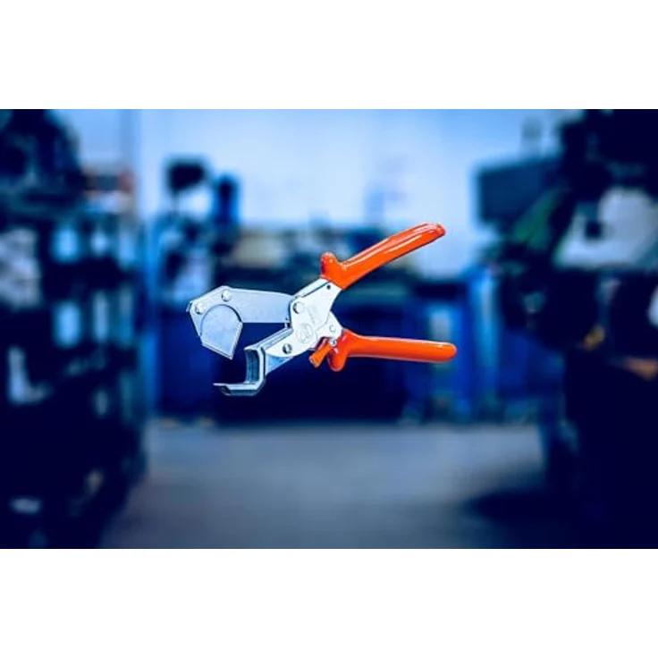 Original LÖWE Gartenschere Original LÖWE 5 Schlauchschere mit Dreiecksklinge 5.504, für Gummi Schläuche, 23 cm, 270 g, 28 mm Kapazität, blau – Bild 2