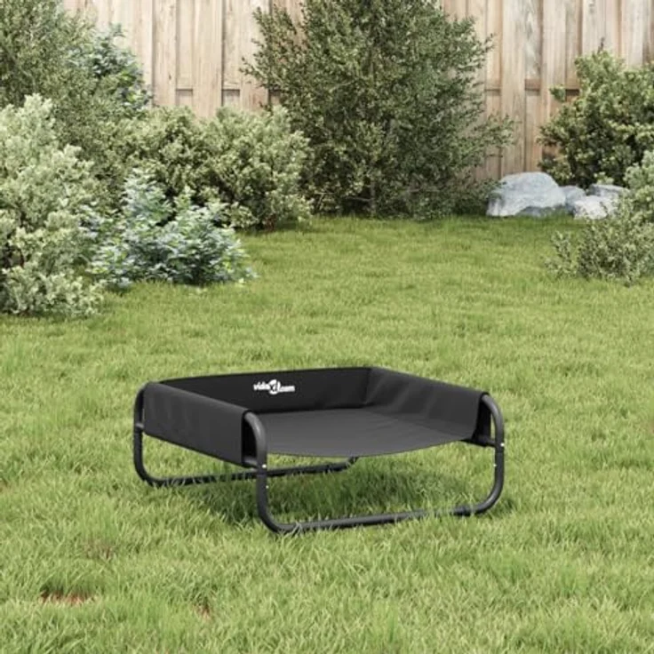 vidaXL Hundebett Erhöht Anthrazit Oxford-Gewebe und Stahl – Bild 4