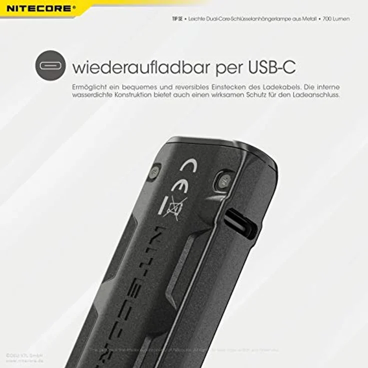 Nitecore Taschenlampe Tip SE 700, wiederaufladbar mit 700 Lumen – Bild 2