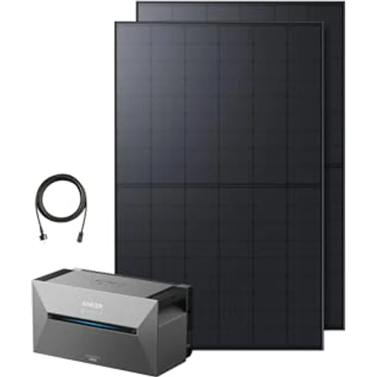 Anker SOLIX Balkonkraftwerk E1600 Pro, 870W mit Speicher (1600Wh), 2× RS40T Solarpanel (435W), 1000W AC Notstromversorgung, Plug&Play, langlebige Leistung mit 15 Jahren Garantie