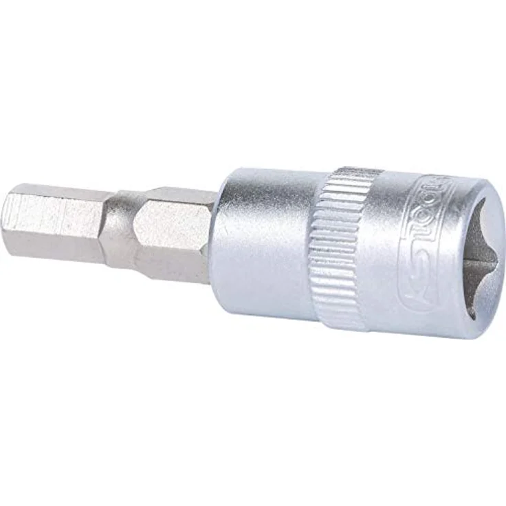 KS Tools Bohrer- und Bitset 1/4" Innensechskant, 5mm, vernickelter Biteinsatz, matt satinierte Chrom Vanadium-Ausführung – Bild 2