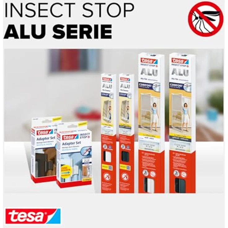 TESA 55193-00 Adapter Alu Comfort Fliegengitter Adapter-Set Passend für Marke Tesa Fliegengitter 3St. – Bild 8