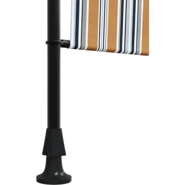 vidaXL Markise Außenrollo Gelb und Weiß 120x270 cm Stoff und Stahl, UV-beständig, Einziehbar, Höhenverstellbar – Bild 9