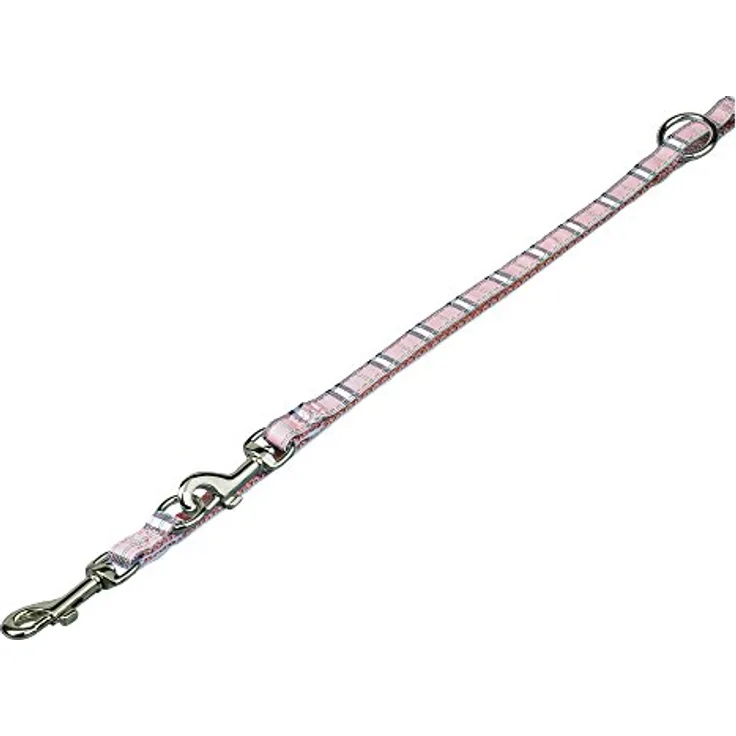 Nobby Führleine Tartan, rosa, 3-fach verstellbar, L: 200 cm, B: 10 mm, für kleinere Hunde und Welpen