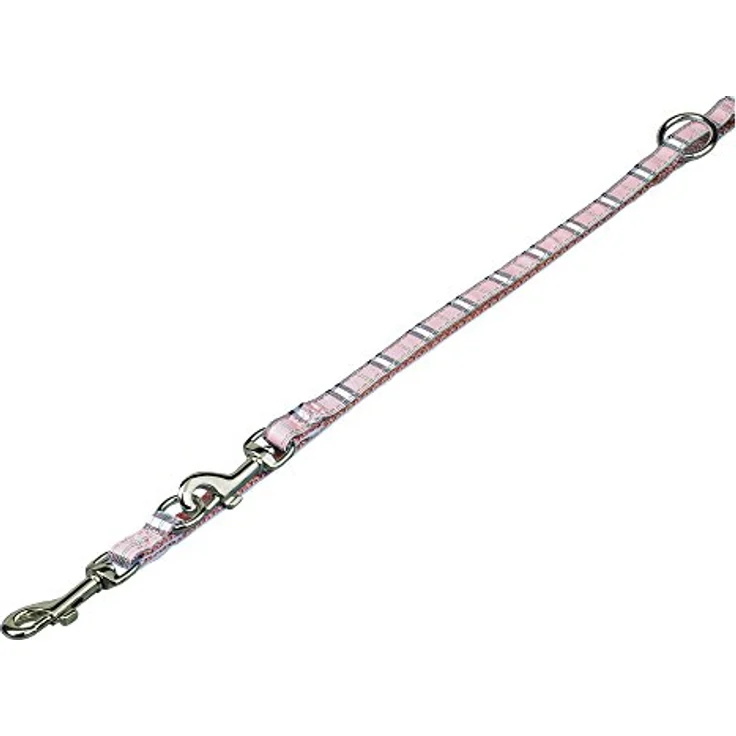 Nobby Führleine Tartan, rosa, 3-fach verstellbar, L: 200 cm, B: 10 mm, für kleinere Hunde und Welpen – Bild 1