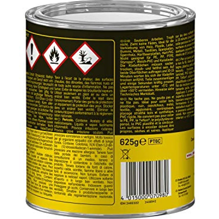 Pattex Compact Gel Kraftkleber, lösemittelhaltig, 625 g Dose – Bild 3