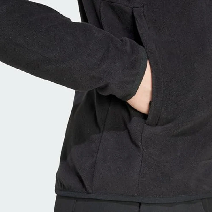 adidas TERREX Fleecejacke TERREX MULTI FLEECEJACKE, Wanderjacke aus recycelten Materialien, kuschelig weich, grau – Bild 3