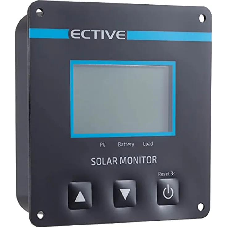 ECTIVE SM 1 Solar Monitor für ECTIVE MPPT Solarladeregler, Überwachung von Ladestrom, Batteriespannung und Solarleistung, 5,00 Meter Kabellänge