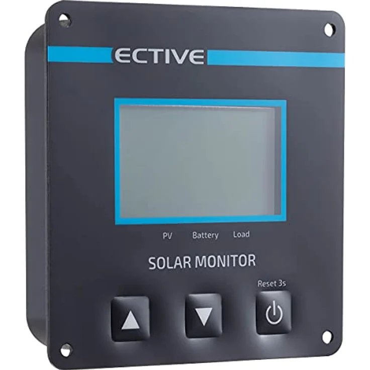 ECTIVE SM 1 Solar Monitor für ECTIVE MPPT Solarladeregler, Überwachung von Ladestrom, Batteriespannung und Solarleistung, 5,00 Meter Kabellänge – Bild 1