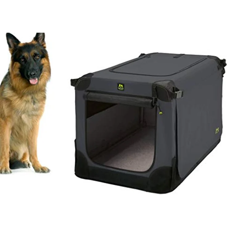 MAELSON Hunde-Transportbox Soft Kennel faltbare Hundebox / Tier Transportbox, strapazierfähiges Nylon, stabiler Stahlrahmen, verschiedene Größen, wasserabweisend, schwarz – Bild 6