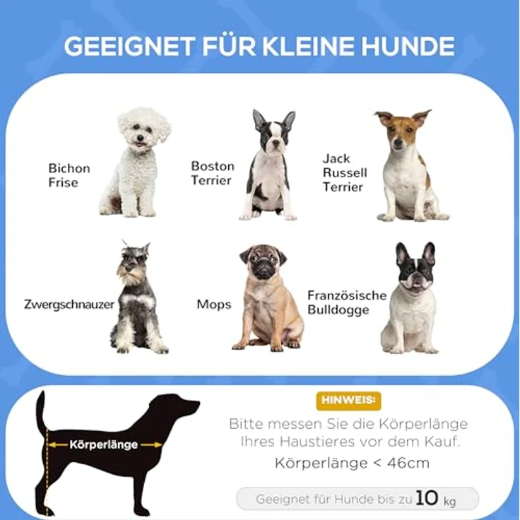 PawHut Erhöhtes Hundebett, Outdoor Haustierbett, Hundeliege für kleine Hunde bis 10 kg, Oxford, Grau 71 x 58 x 20 cm – Bild 3