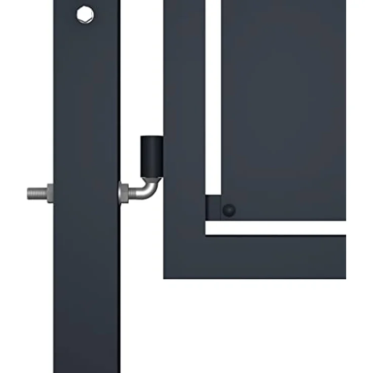 vidaXL Gartentor Stahl 100 x 200 cm anthrazit – Bild 3