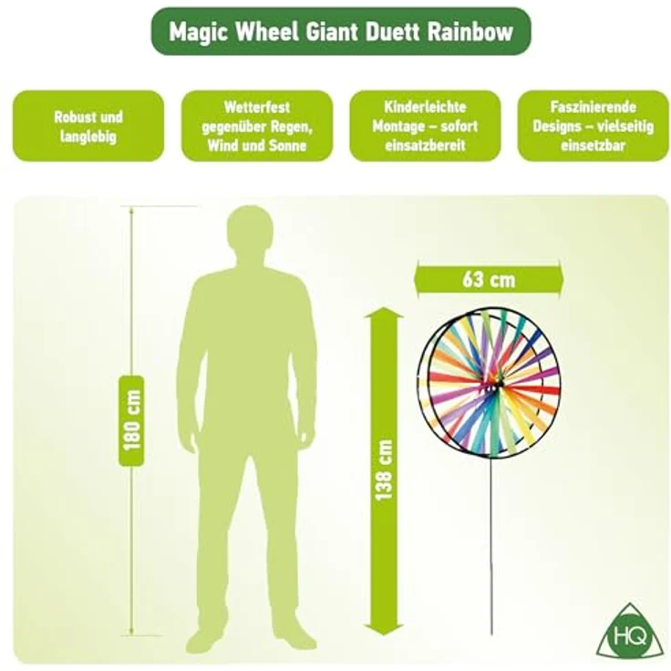 windmühle Wheel Duett Rainbow 138 x 63 cm Polyester – Bild 3