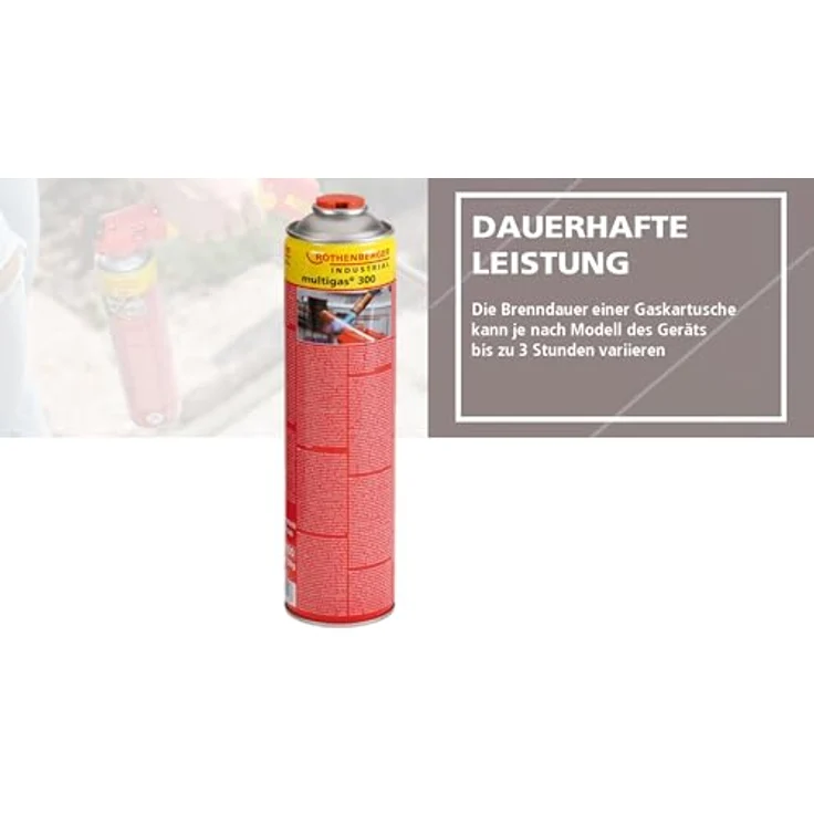 Rothenberger Multigas 300 - Duopack Vorteilspack 2x 600 ml, Anschluss: 7/16“ EU Norm - Preisvergleich – Bild 3