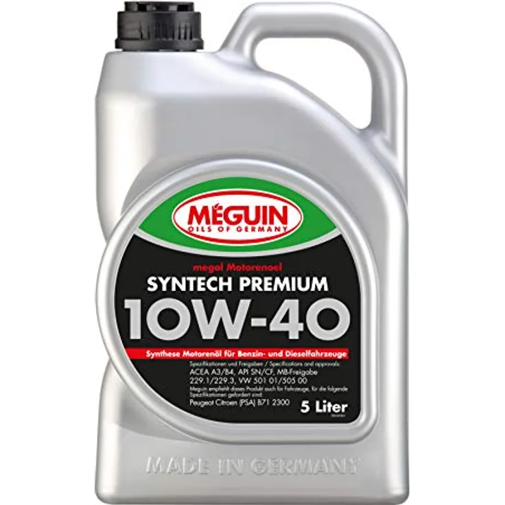 Meguin Megol Syntech Premium SAE 10W-40 | 5 L | mineralisches Motoröl | Art.-Nr.: 4338