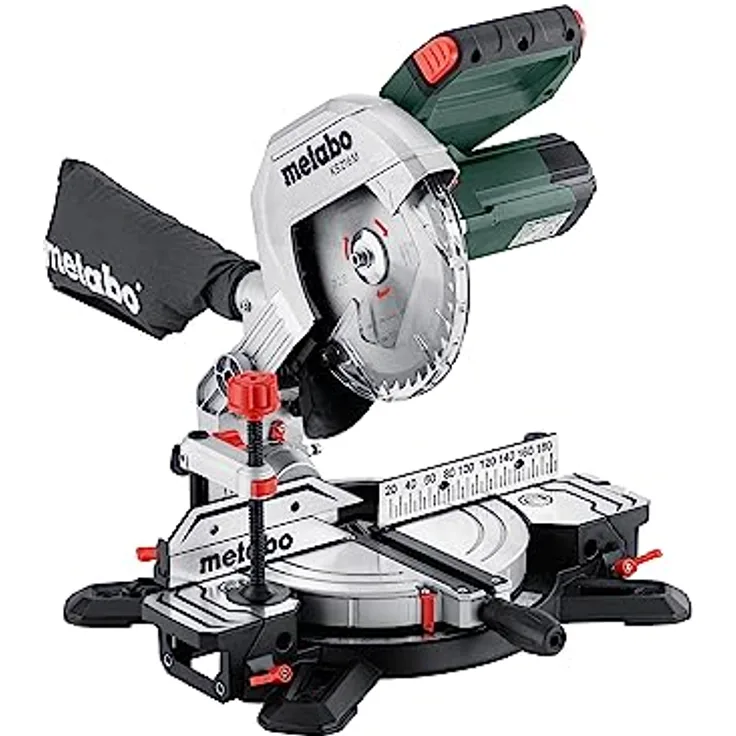 Metabo KS 216 M Kappsäge (Karton, M-Klasse, mit Sägeblattneigung, robuste Bauweise, effektive Spanabsaugung) 610216000