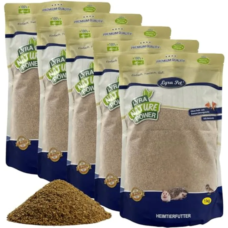 Lyra Pet® Daphnien getrocknet 5 kg, reich an Proteinen & ungesättigten Fettsäuren, natürliches Tierfutter für Vögel, Fische & Amphibien