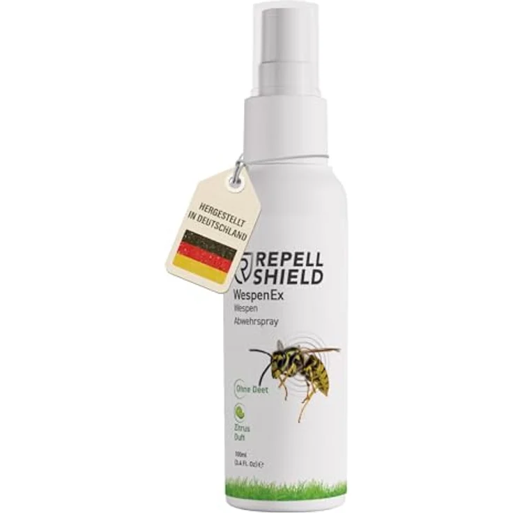 RepellShield® Geraniol Wespenspray, 100ml - Natürlicher Insektenschutz mit Zitrusduft, gegen Wespen und Hornissen – Bild 1