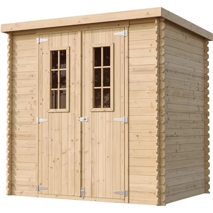 TIMBELA M311C Holzhaus Gartenhaus - Gartenschuppen Holz B204xL142xH200 cm/ 2,22 m2 Lagerschuppen für Garten - Fahrrad Schuppen - Wasserfestes Dach – Bild 4