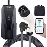 VEVOR Tragbares EV-Ladegerät 3,68 kW Typ 2 (IEC62196), 8,6m Kabel, IP66 wasserdicht, app-gesteuert, CEE 7/7 Stecker, 1-Phasig, 8-16A Wallbox