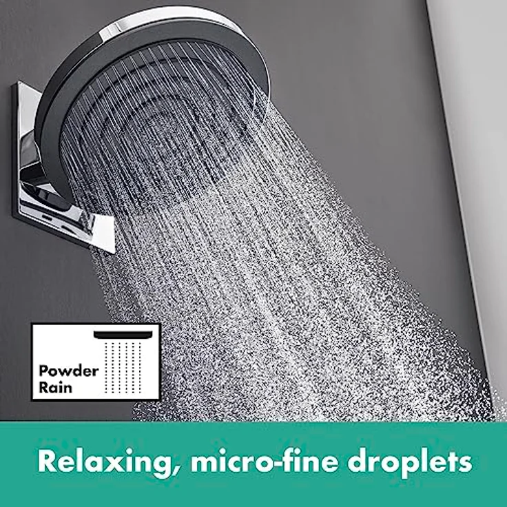 hansgrohe Duschbrause 24141000 mit Strahlart PowderRain, graphit - Preisvergleich – Bild 2
