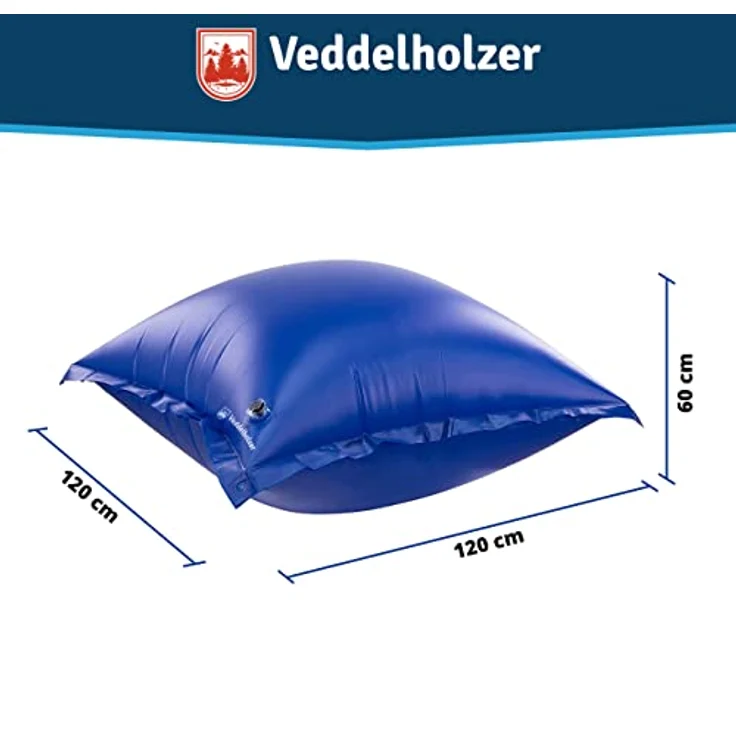 Veddelholzer 3Mal XXL 120 x 120 cm Luftkissen Poolkissen Winter zur Poolabdeckung Perfektes Pool Zubehör Pool Wintermittel zur Pool Überdachung Abdeckung im Winter und bei schlechtem Wetter – Bild 3